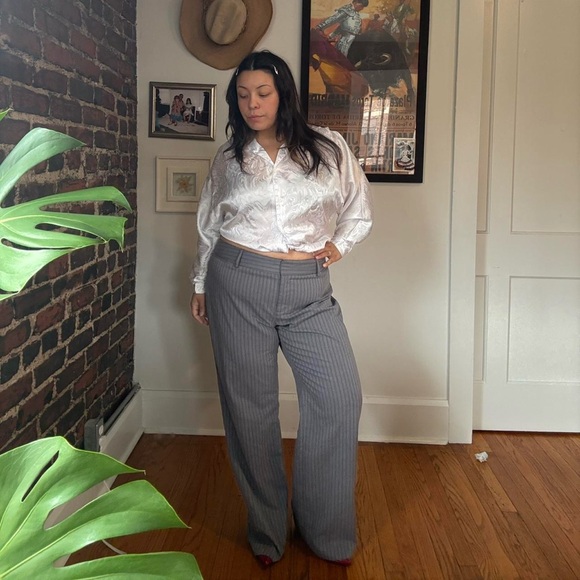 Y2K Pinstripe Trousers - Picture 2 of 7